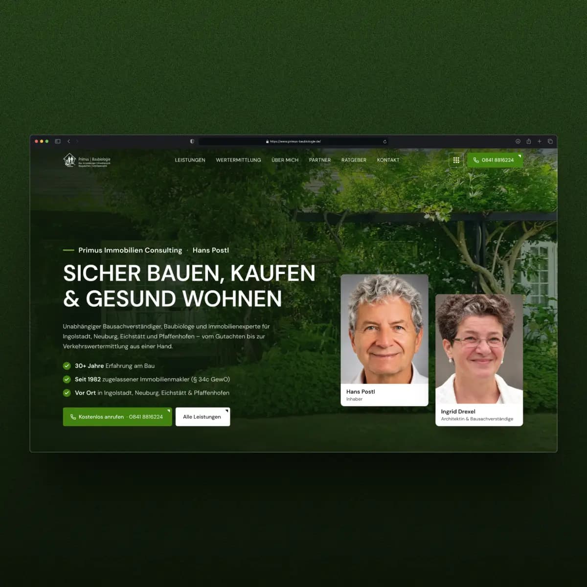 Website Primus Baubiologie