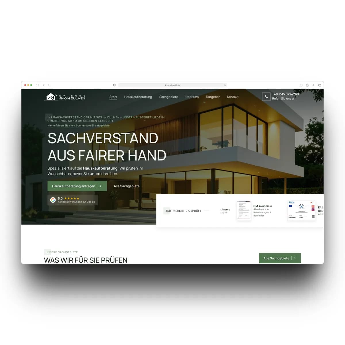 Website SV-Büro A-K-H